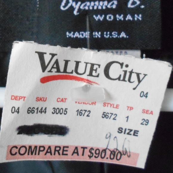 Nwt $90 THE DYANNA B Sz 22W Striped Gray Button Down Career Jacket Made In USA - Picture 4 of 5